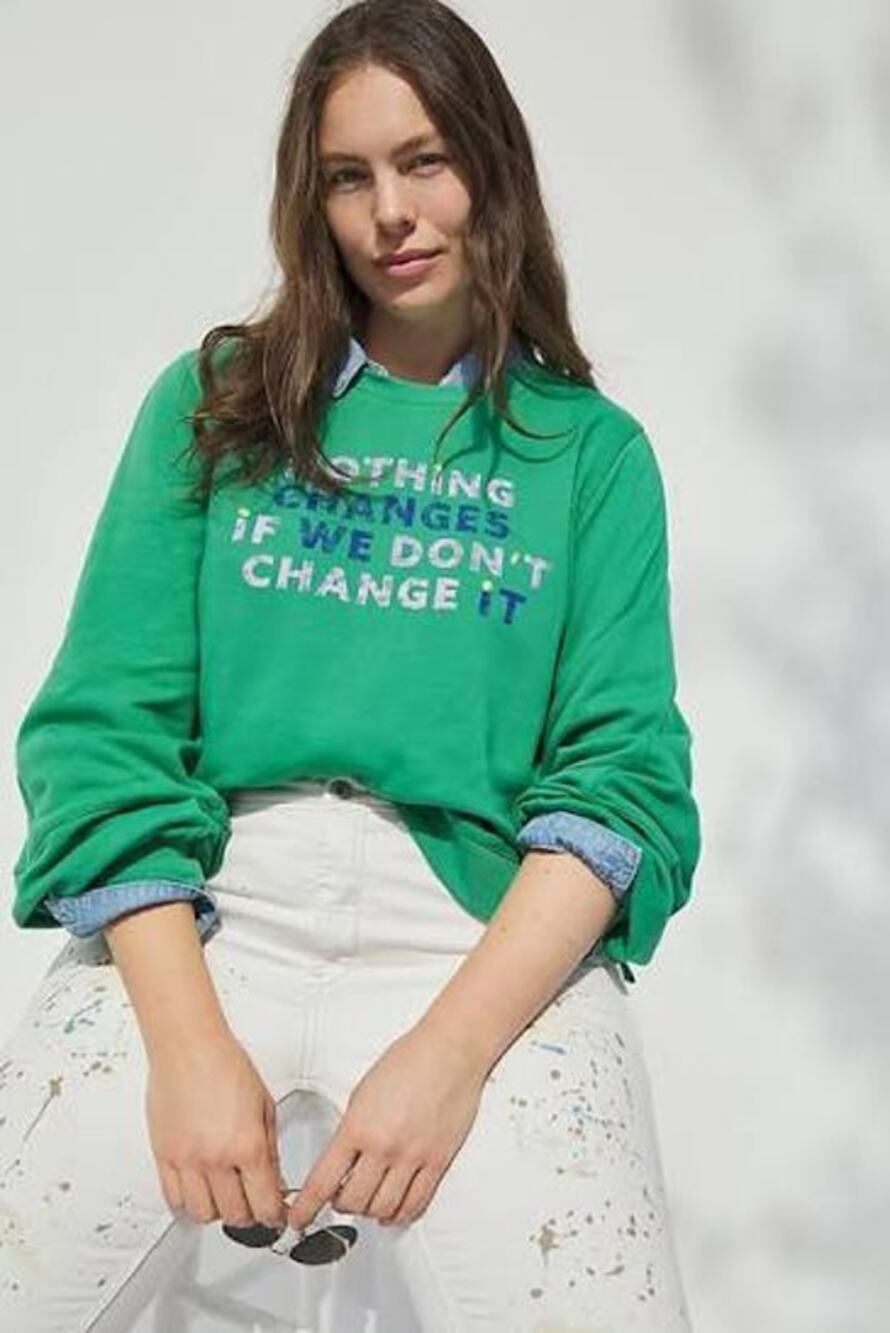 Anthropologie Maeve Change Sweatshirt Green Size Large